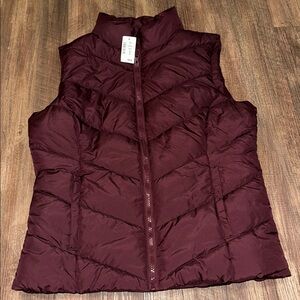 Aeropostale Juniors Solid Puffer Full Zip‎ Front Pockets Quilted Vest Sz M NWT